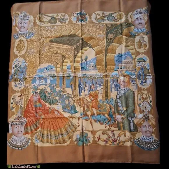 Hermès Splendeur des Maharajas Silk Twill Scarf (Catherine Baschet 1st Edition)