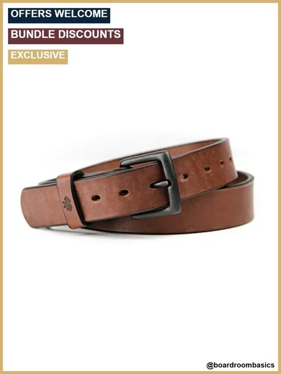 Heavy Duty Full Grain Leather Belt Made in USA Work EDC Men's