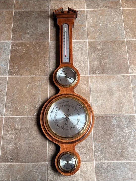 Howard Miller 612-718 Wall Weather Station Barometer Hygrometer Clock
