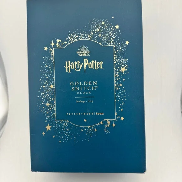 Pottery Barn Harry Potter Golden Snitch Clock 2022 Wizarding World Gold New