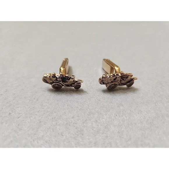 Vintage‎ Automobile gold Tone Cufflinks