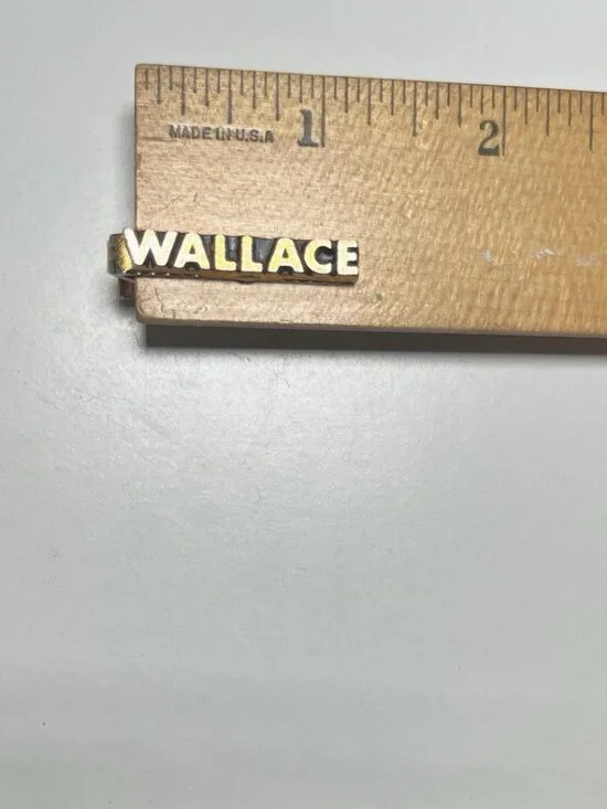 Vintage Wallace Tie Clip Gold Tone