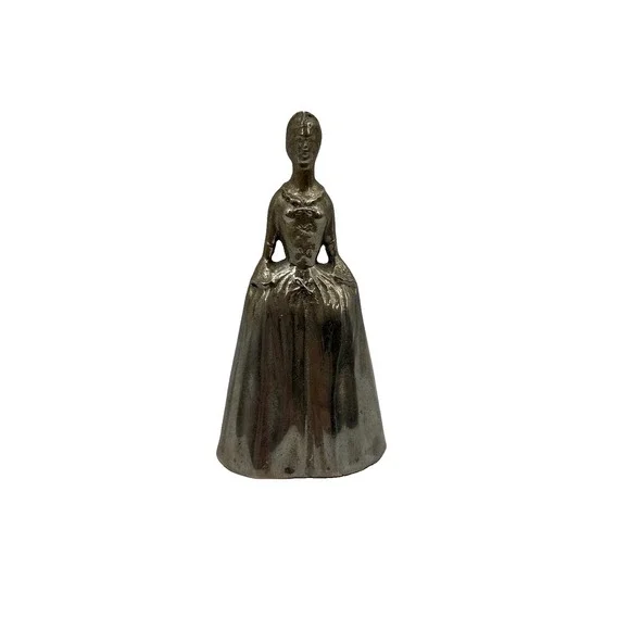 Vintage Virginia Metalcrafters Brass Colonial Williamsburg Lady Table Bell 5