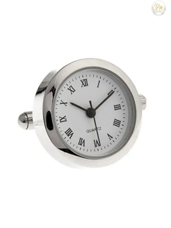 Real Working Watch Cufflinks for Men with Gift Box & Polishing Cloth