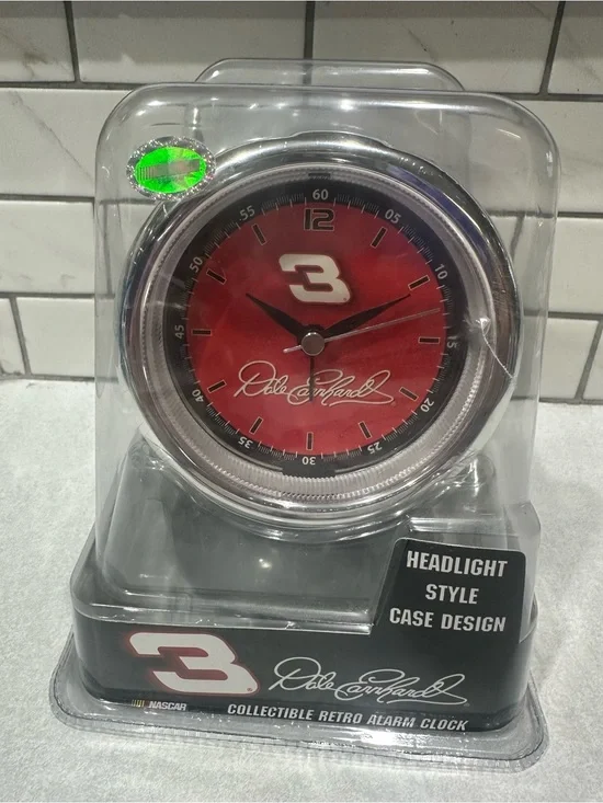 Dale Earnhardt Collectable Retro Alarm Clock Headlight Style.