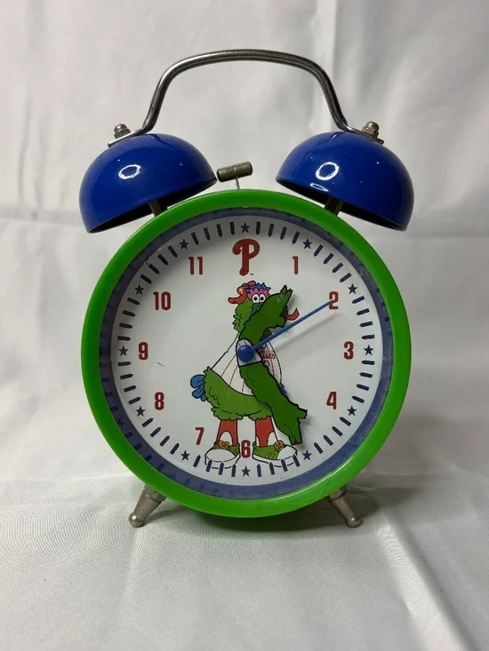 Phillies Phanatic Back to School Twin-bell Alarm Clock LE ShopRite WORKS