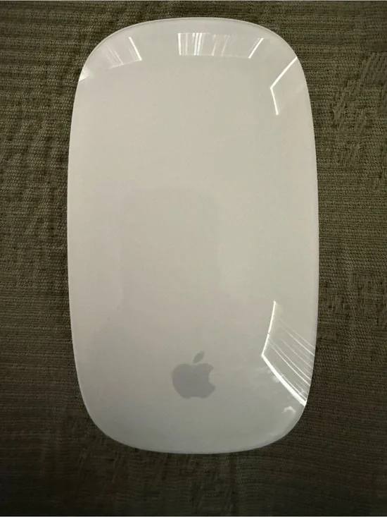 Apple Silver Wireless Magic Mouse with Black Grip Strips