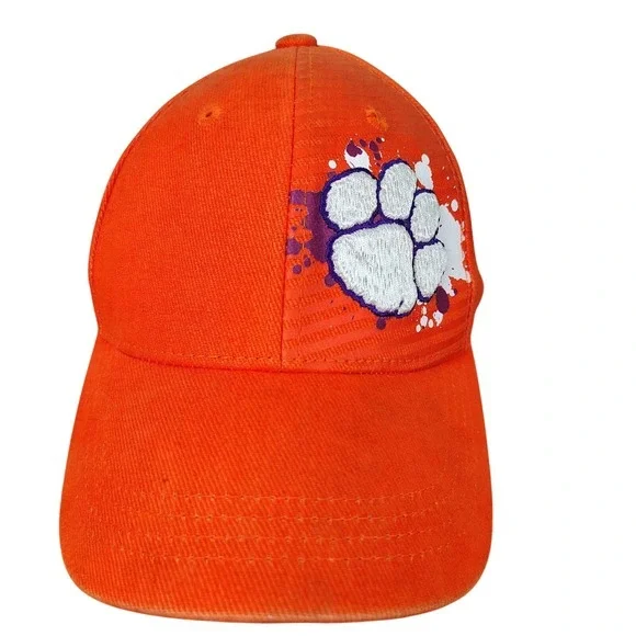 Captivating Headwear Clemson Tigers Ball Cap Hat Tiger Paw Orange Purple College