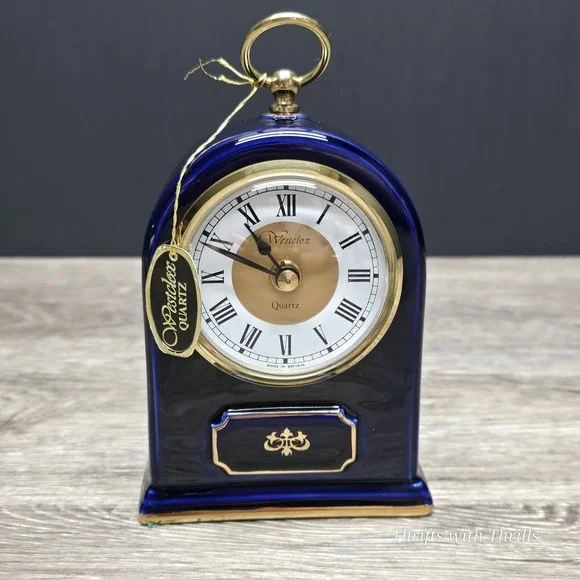 Vintage Westclox Clock - Handmade - Beautiful Blue - Collection Piece ‎ - Rare