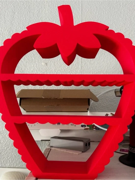 Red Strawberry Display Shelf