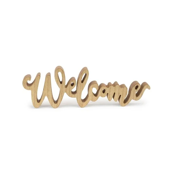 Wooden‎ Welcome Sign | Tabletop Home Accent | Farmhouse Shelf Decoration