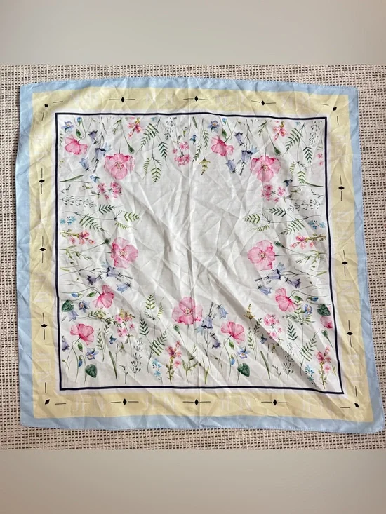 JFN Floral Pastel Square Scarf