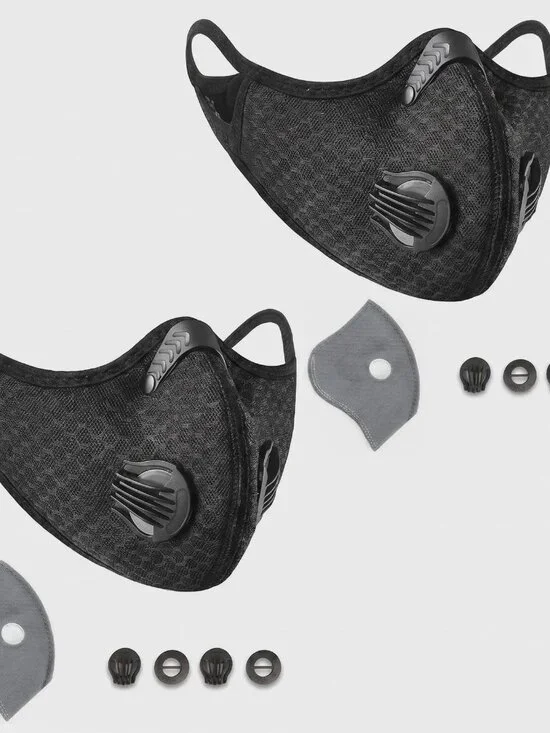2-Pack High-Performance Sports Mask with Airflow Valve