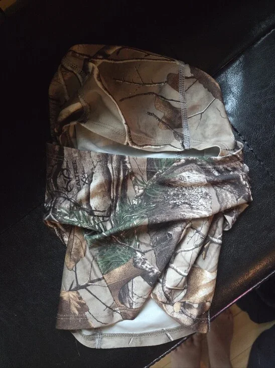 Realtree Camouflage Men's Face Mask in Brown and Green