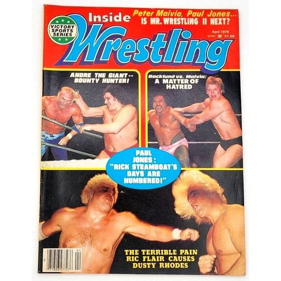 INSIDE WRESTLING APRIL 1979 PAUL JONES MASKED SUPERSTAR‎ ANDRE THE GIANT MAIVIA