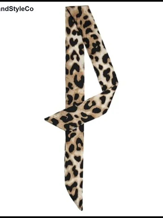 Polyester Skinny Scarf Thin Long Neck Scarf Multi-Use Hairband Waistband Bag