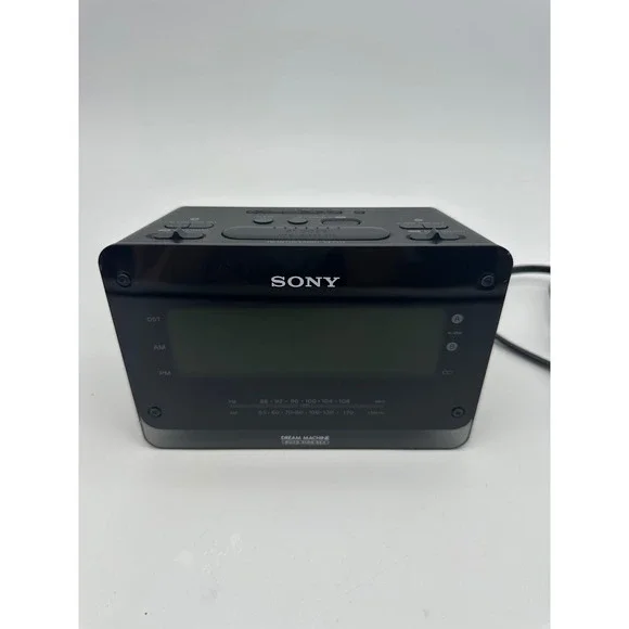 Sony Dream Machine ICF-C414 Dual Alarm Clock Radio Black Digital AM FM‎ Tested
