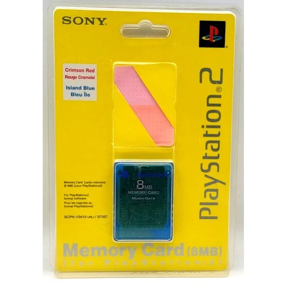 PS2 PlayStation 2 Sony Memory Cards 8MB SEALED ISLAND BLUE CARD ONLY