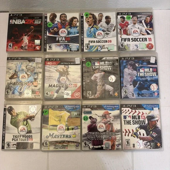 Sony PS3 Sports! Game Lot (12) NBA 2K FIFA Madden MLB The Show PGA Tour