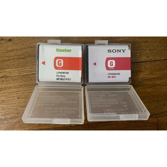 Original Sony Type G Lithium Ion NP-BG1 Digital Camera Battery Plus Spare
