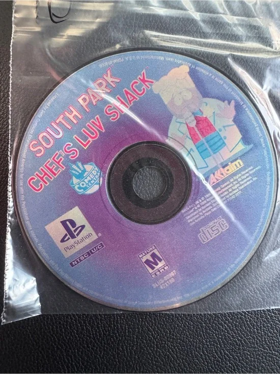 PlayStation 1 video game disc 'South Park: Chef's Luv Shack'