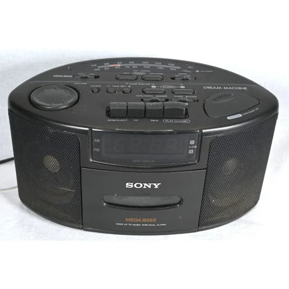Sony ICF-CS660 Dream Machine AM / FM Clock Radio Alarm (Cassette NOT  Working)