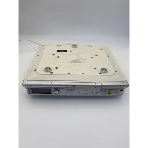 Sony ICF-CD543RM Under Cabinet Kitchen CD Clock Radio Silver FM AM Weather Band