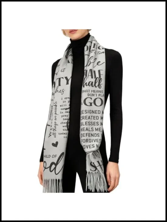 Pashmina Prayer Shawl Wrap for Women Religious Christian Gift