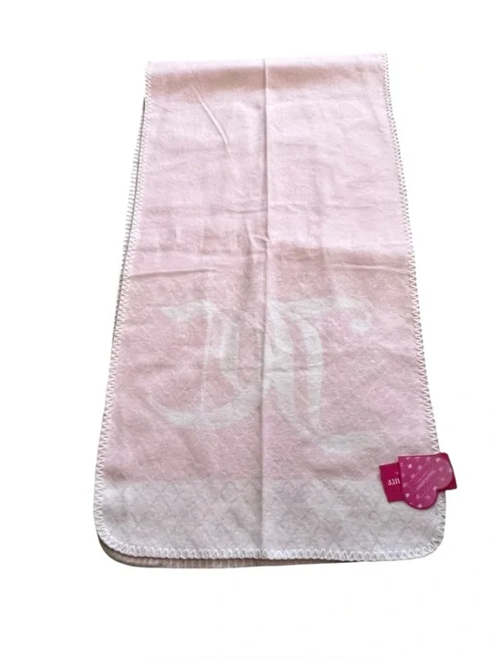 Juicy Couture Pink & White Monogram Blanket‎ Scarf
