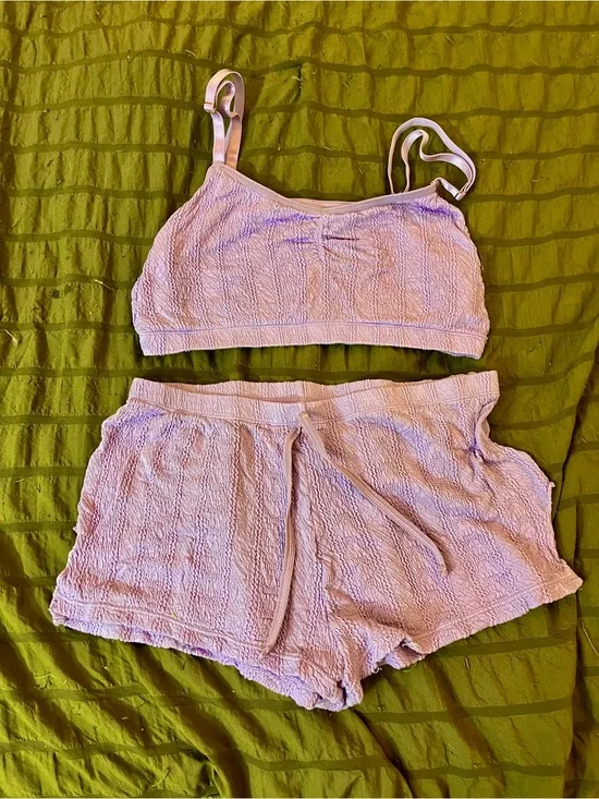 Adore Me Small Lavender 2pc Knit Lingerie Lounge Set A/B