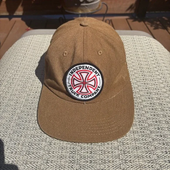 Independent Truck Company Hat Mens OSFM Brown Good Canvas Snapback Logo Patch