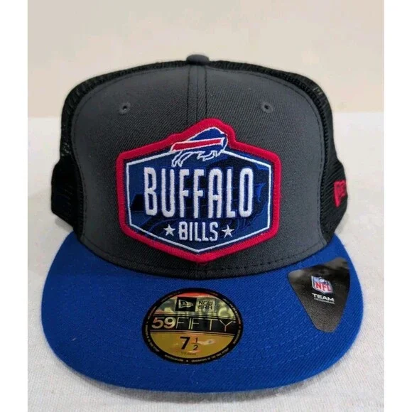 Buffalo Bills New Era 2021 Draft 59FIFTY Hat NFL Headwear New Mesh Back 7 1/2