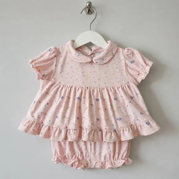 Vintage 90s Kids Play by Rashti & Rashti Floral Ruffle Top & Bloomer Set - 24M