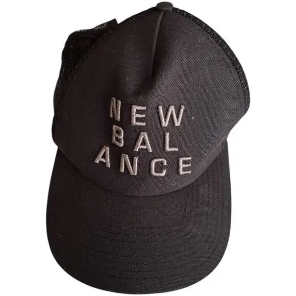 New Balance Logo Adjustable  Embroidered Athletic Trucker Hat One Size