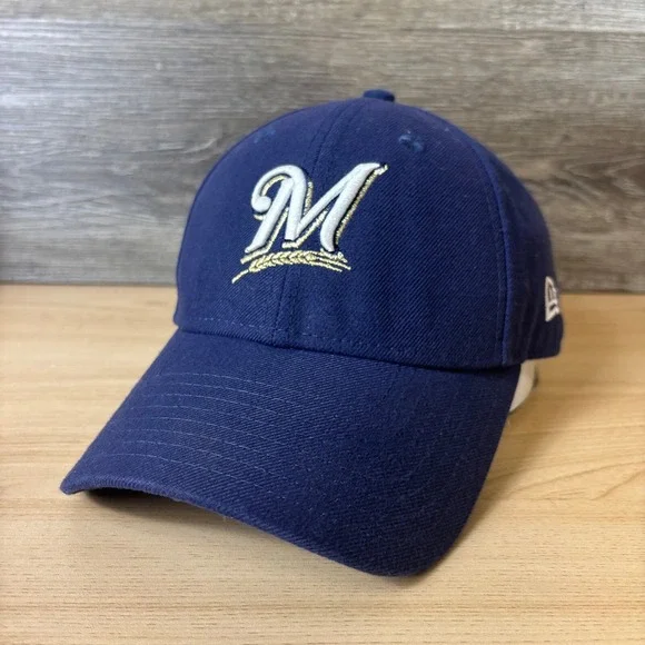 Milwaukee Brewers Hat‎ Cap Strap Back Blue MLB Baseball New Era Adjustable