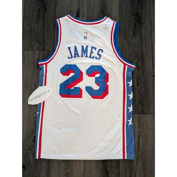 NEW!! Lebron James #23 White 2026 Philadelphia 76ers Jersey Small