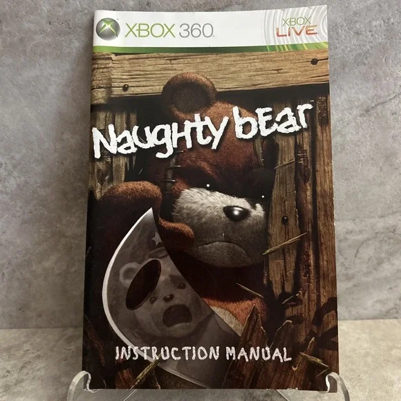 Naughty Bear Microsoft Xbox 360 Instruction Manual Only