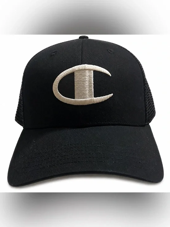 Champion Black Hat with Embroidered 'C' Logo