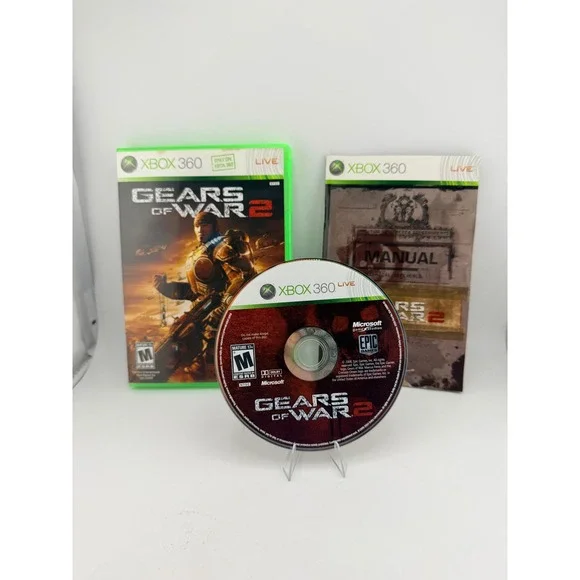 Gears of War 2 Microsoft Xbox 360 2008‎ CIB Complete with Manual Shooter Game