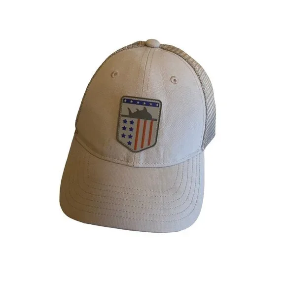 Southern Tide‎ Gray Patriotic Military Mesh Back Hat Cap Adjustable