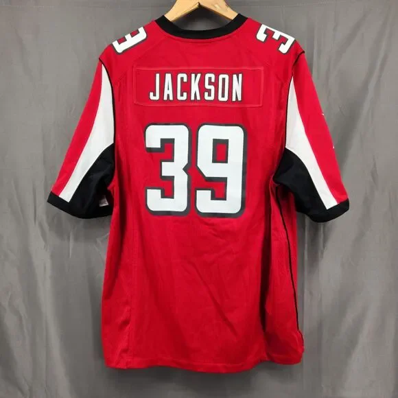 Atlanta Falcons Jersey Mens Large Red NFL Football Nike On Field Steven Jackson