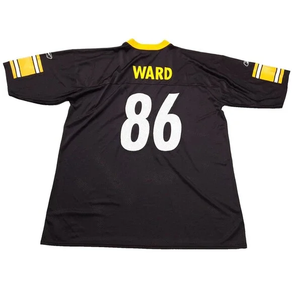 Pittsburgh Steelers Hines Ward Jersey Men Size 2XL #86 Reebok NFL Players Black