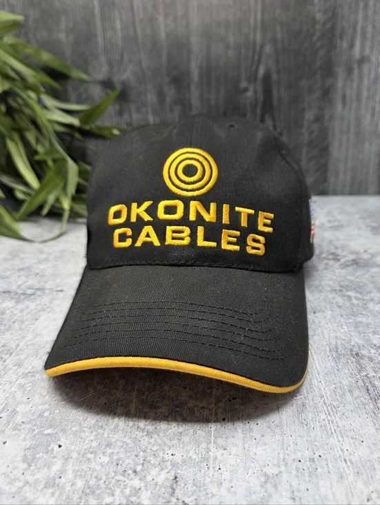 Okonite Cables Black & Yellow Graphic Promo Hat Electrical Wire Manufacturer