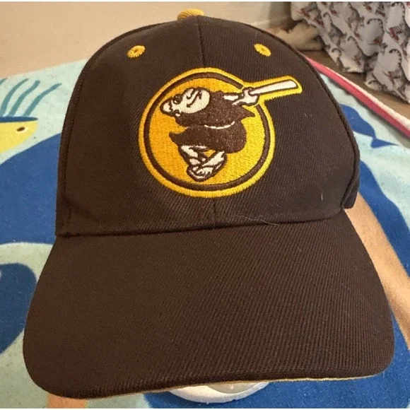 Opening Day San Diego PADRES Brown Swingin' Frier SnapBack Baseball Hat SGA‎ Cap