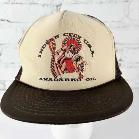 Vintage Indian City USA Trucker Snapback Hat