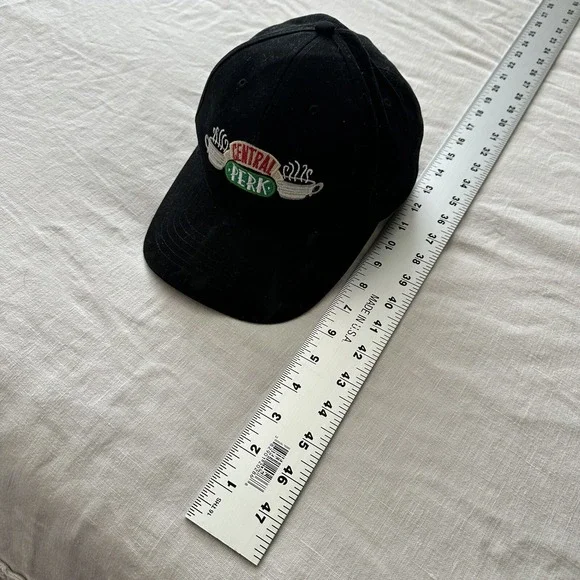 Central Perk Slideback Hat Black Stained Adjustable Embroidered 6 Panel‎ FRIENDS