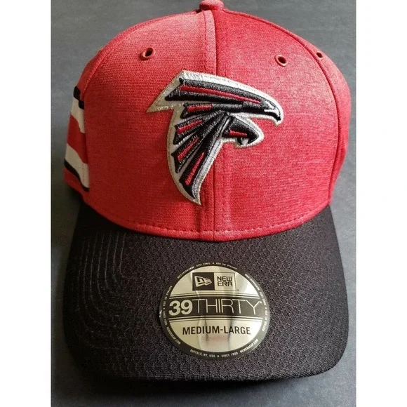 New Era 39Thirty NFL Official Sideline Home‎ Atlanta Falcons Hat Cap M/L Red