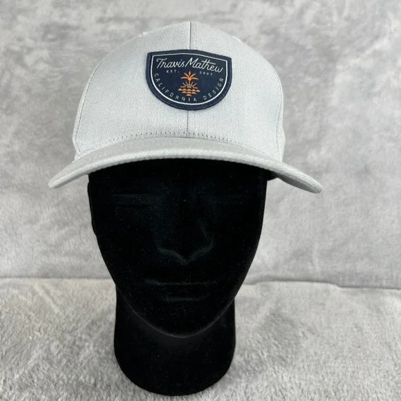 TravisMathew Eagle Springs Golf Snapback Hat Gray California Country Club Cap