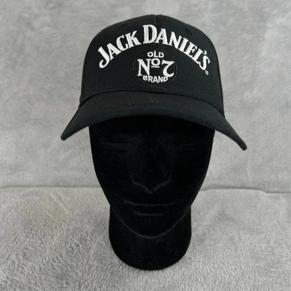 Jack Daniels Old No 7 Hat Black Whiskey Embroidered Logo Strapback Baseball Cap
