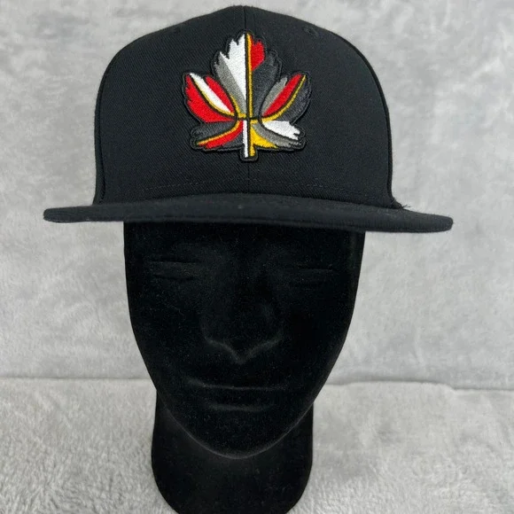 Nike Canada Basketball Snapback Hat Black Maple Leaf Team Canada Hoops Cap